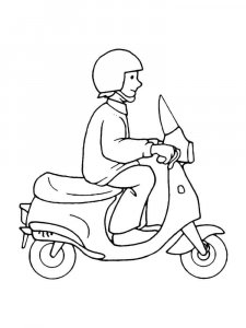 Moped coloring page 7 - Free printable