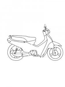 Moped coloring page 9 - Free printable