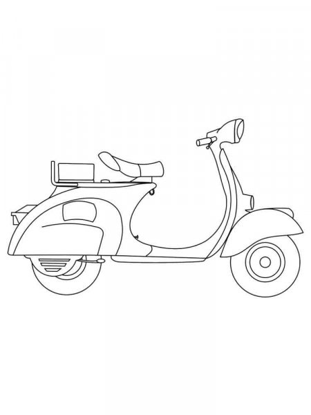 Moped coloring pages