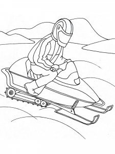 Snowmobile coloring page 2 - Free printable