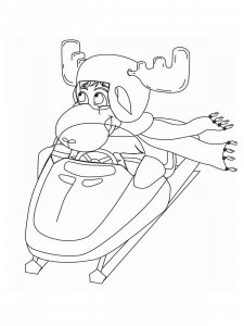 Snowmobile coloring page 6 - Free printable