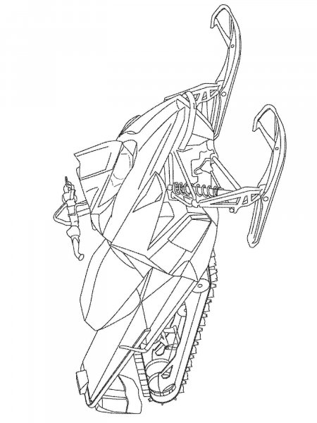 Snowmobile coloring pages