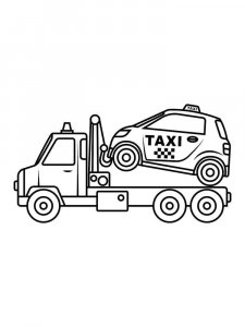 Tow Truck coloring page 1 - Free printable