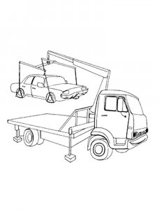 Tow Truck coloring page 12 - Free printable