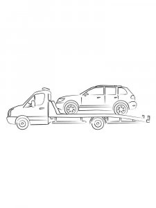 Tow Truck coloring page 15 - Free printable