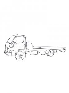 Tow Truck coloring page 2 - Free printable