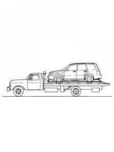 Tow Truck coloring page 3 - Free printable