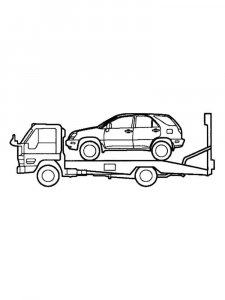 Tow Truck coloring page 7 - Free printable