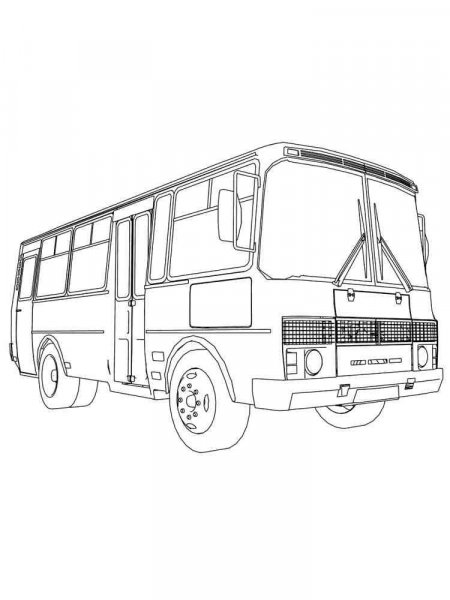 Buses coloring pages