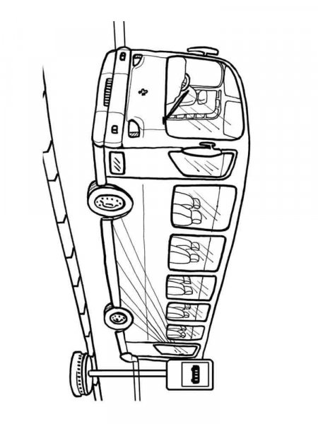 Buses coloring pages