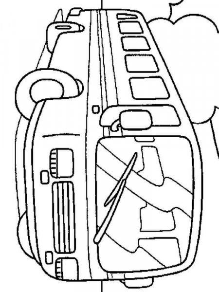 Buses coloring pages