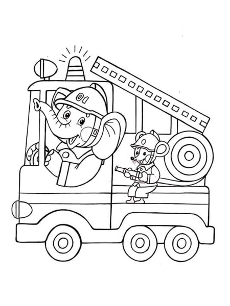 Fire truck coloring pages