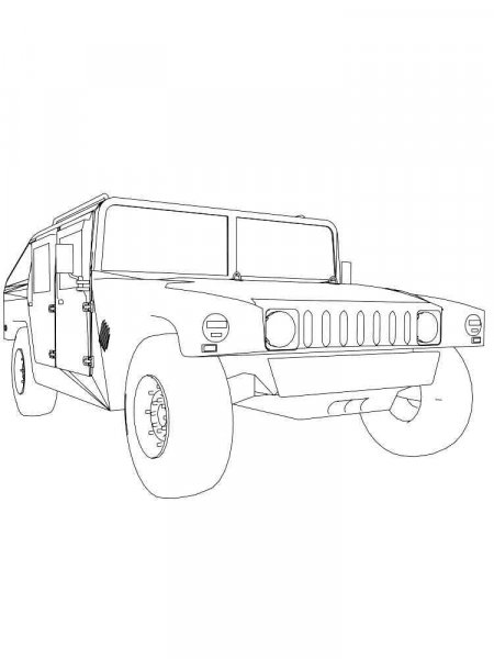 Hummer coloring pages