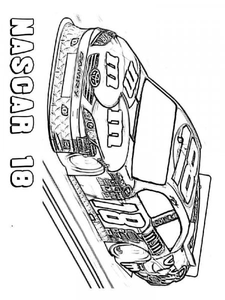 Nascar coloring pages