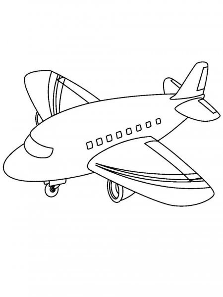 Plane coloring pages