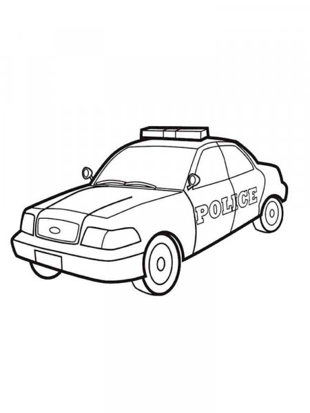 Police car coloring pages