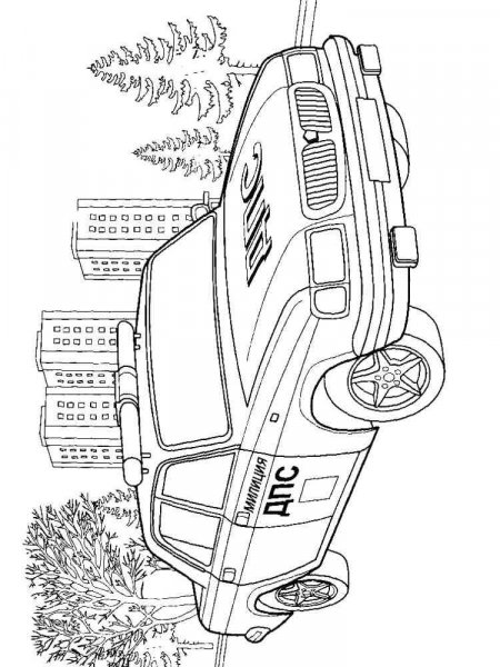 Police car coloring pages