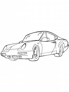 Porsche coloring page 22 - Free printable