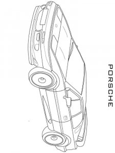 Porsche coloring page 26 - Free printable