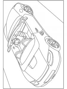 Porsche coloring page 18 - Free printable