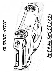 Porsche coloring page 8 - Free printable