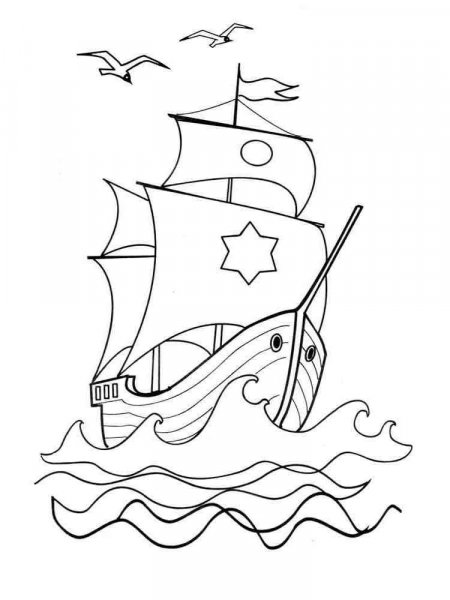 Boats and Ships coloring pages