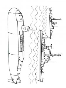 Submarine coloring page 10 - Free printable