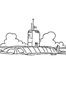 Submarine coloring page 15 - Free printable