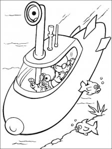 Submarine coloring page 6 - Free printable