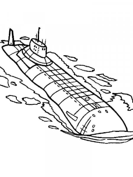 Submarine coloring pages