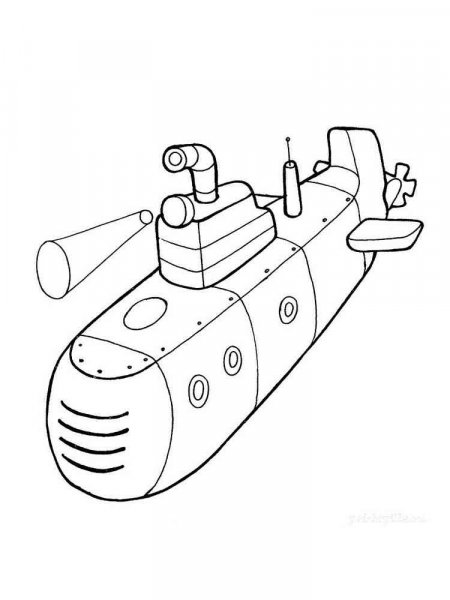 Submarine coloring pages