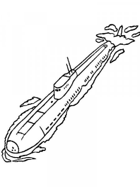 Submarine coloring pages