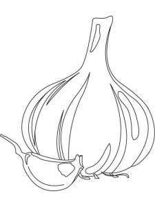 Garlic coloring page 4 - Free printable