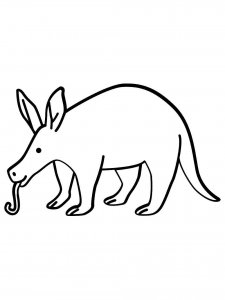 Aardvark coloring page - picture 2
