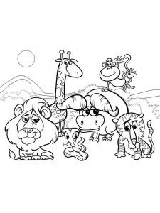 African Animals coloring page - picture 10