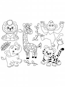 African Animals coloring page - picture 33