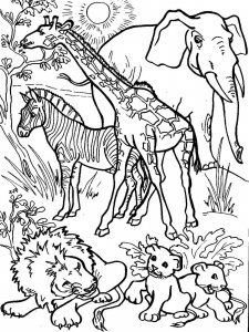 African Animals coloring page - picture 35
