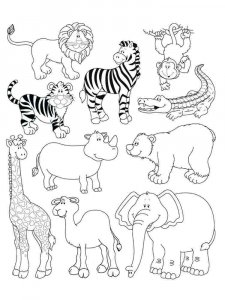 African Animals coloring page - picture 8