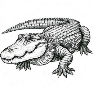 Alligator coloring page - picture 24