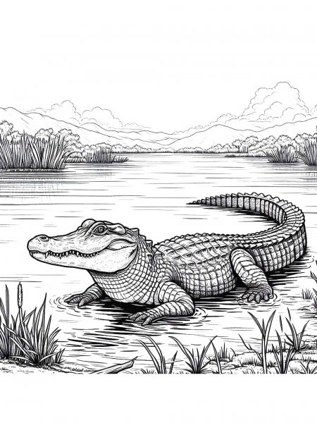 Alligator coloring pages