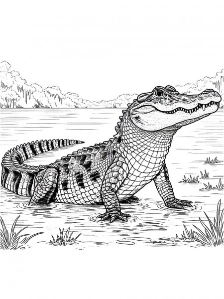 Alligator coloring pages