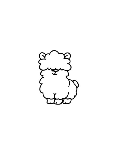 Alpaca coloring pages