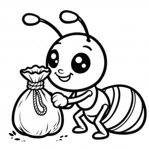Ant coloring page - picture 1