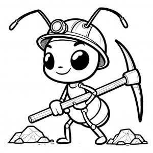 Ant coloring page - picture 11
