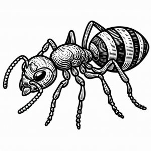 Ant coloring page - picture 6