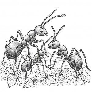 Ant coloring page - picture 7