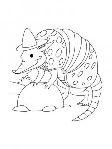 Armadillos coloring page - picture 6