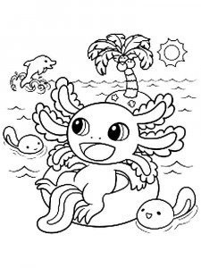Axolotl coloring page - picture 13