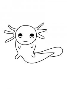 Axolotl coloring page - picture 18