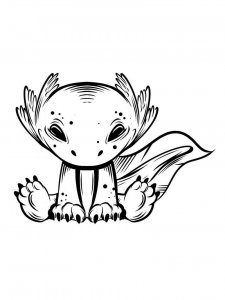 Axolotl coloring page - picture 2